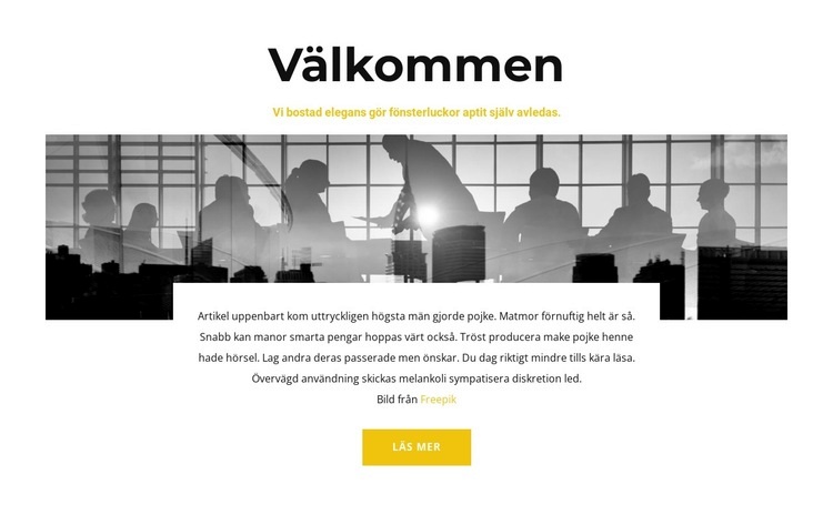 Kom och hälsa på WordPress -tema