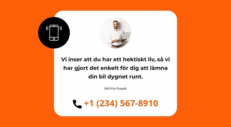 Vi ringer upp dig snabbt WordPress -tema