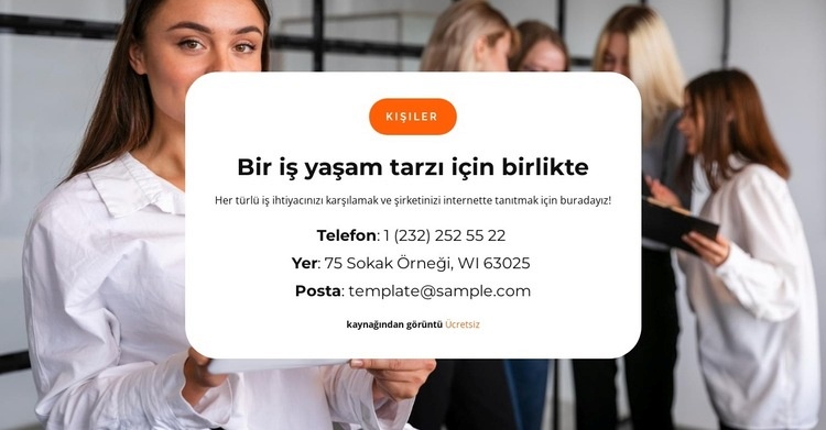 Birlikte iş yaratıyoruz Html Web Sitesi Oluşturucu