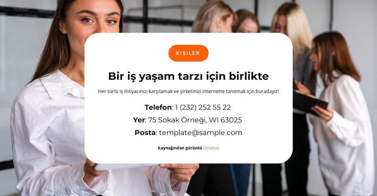 Birlikte iş yaratıyoruz Web Sitesi Şablonu