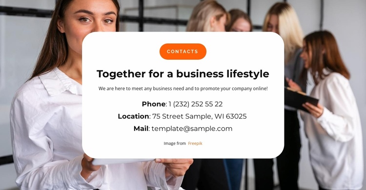 Together we create business Landing Page