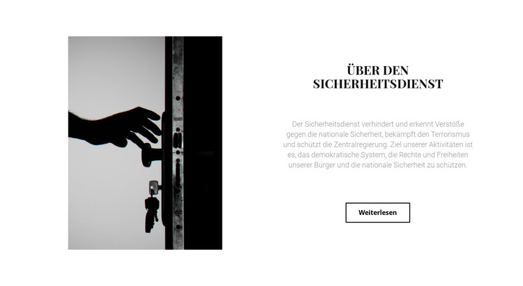 Sicherheit von Häusern und Wohnungen HTML-Vorlage