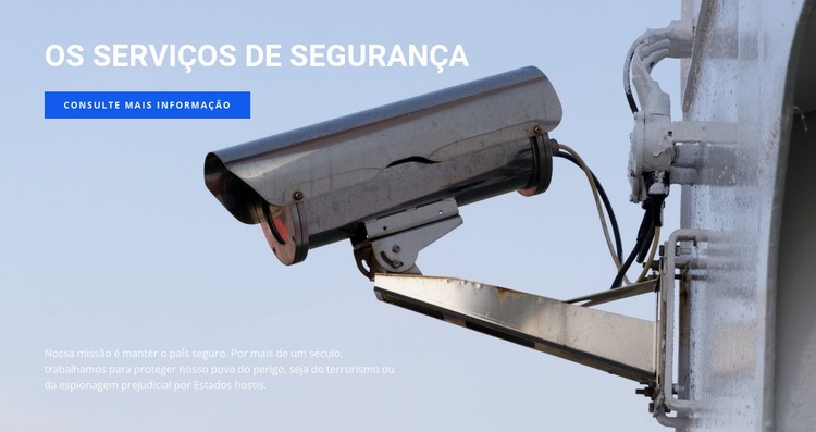 Vigilância por vídeo de alta qualidade Design do site