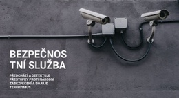 Zabezpečení CCTV – Šablona Vstupní Stránky