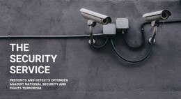 CCTV Security Single Page Template