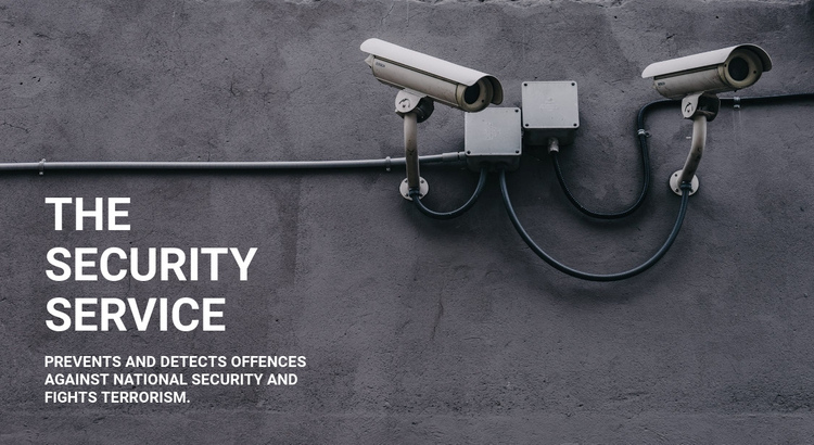 CCTV security One Page Template