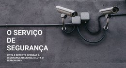 Segurança CCTV Modelo De Página Única