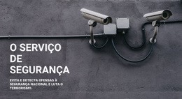 Segurança CCTV - Modelo HTML5 Profissional Personalizável