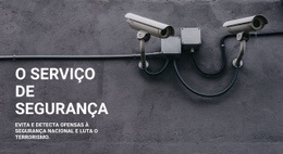 Modelo Incrível De Uma Página Para Segurança CCTV