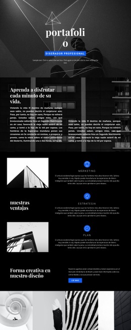 Creador De Sitios Web Premium Para Portafolio De Diseñadores De Moda