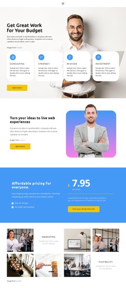 First Number On The Market CSS Website Template