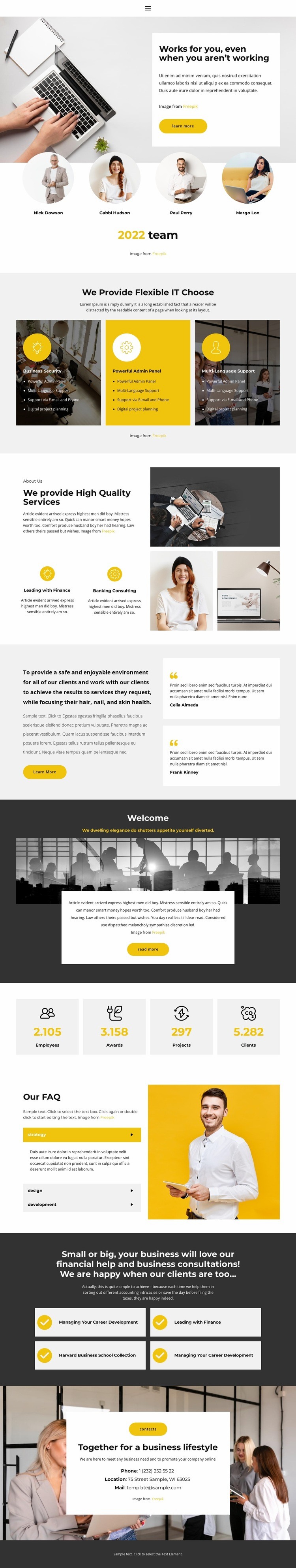 Business products Homepage Design