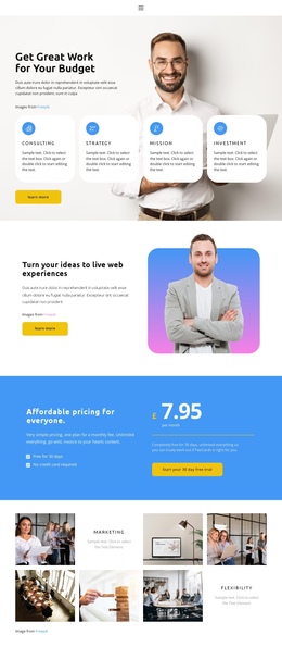 First Number On The Market - Creative Multipurpose One Page Template