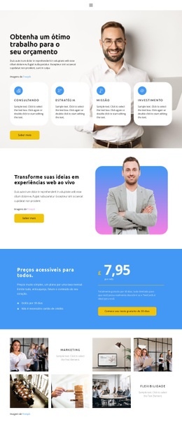 Primeiro Número Do Mercado - Modelo De Site Pessoal