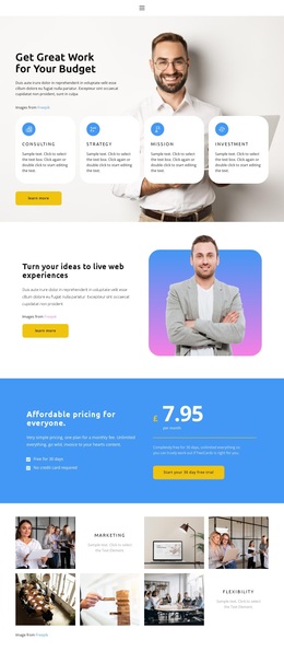 First Number On The Market - Personal Website Template