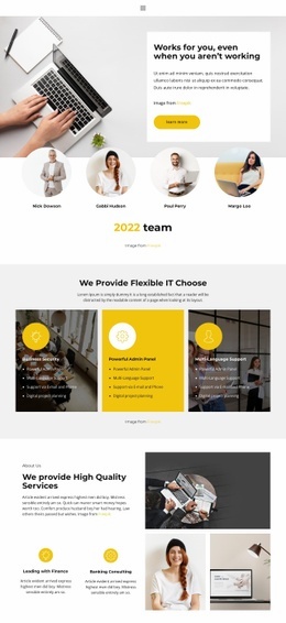 Business Products - Homepage Design