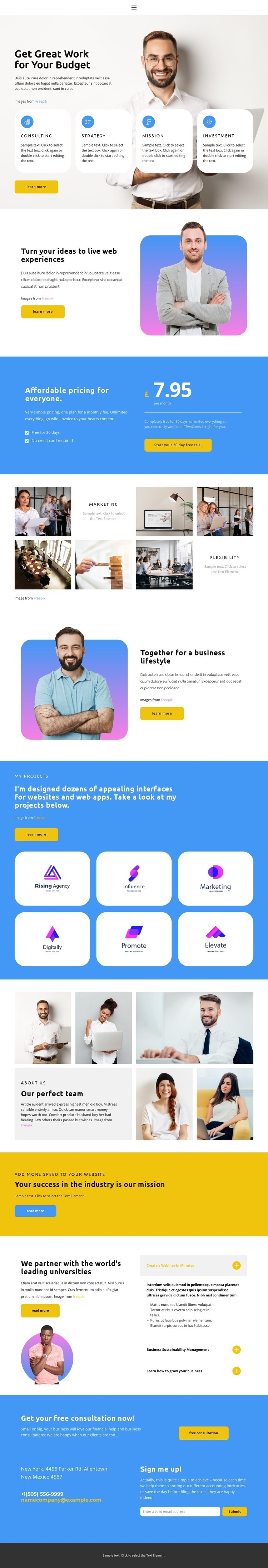 First number on the market Webflow Template Alternative