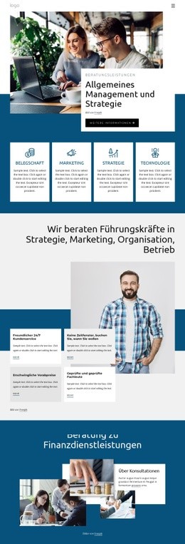 Allgemeine Managementstrategie - Website-Builder Für Jedes Gerät