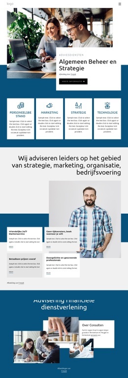 Algemene Managementstrategie - Inspiratie Voor Landingspagina'S