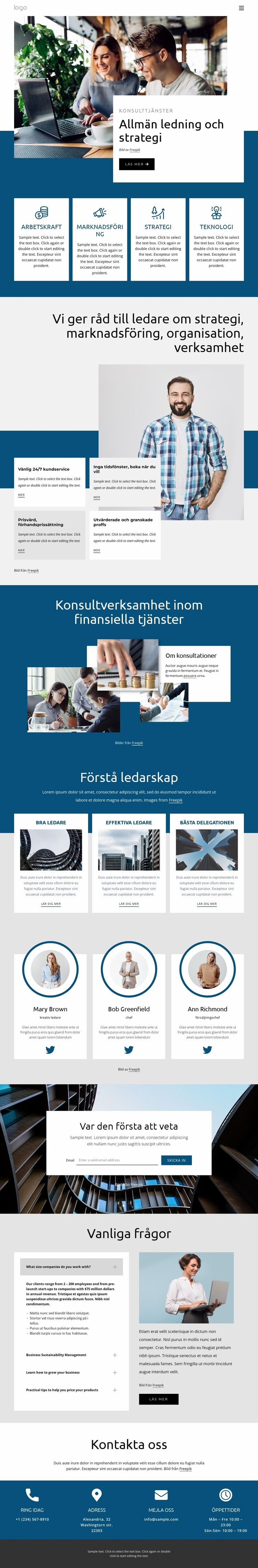 Allmän förvaltningsstrategi CSS -mall