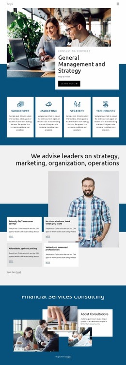 Site Template For General Management Strategy