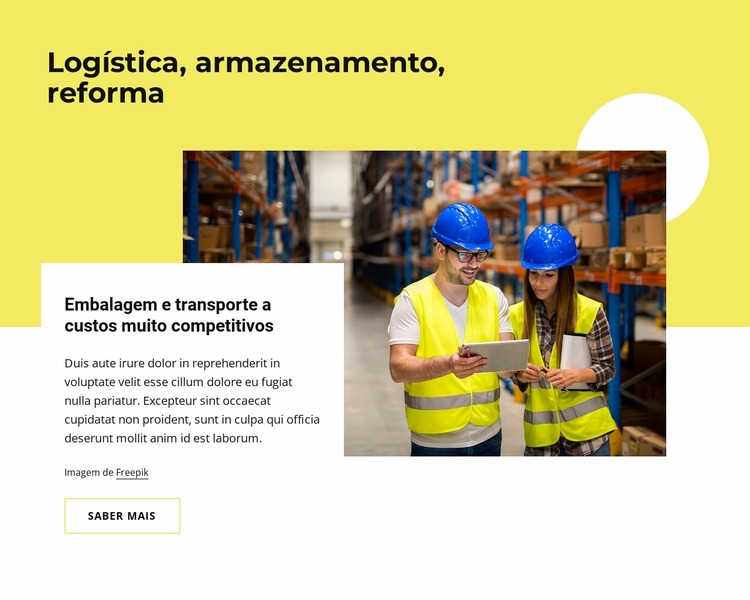 Logística, armazenamento, reforma Template Joomla