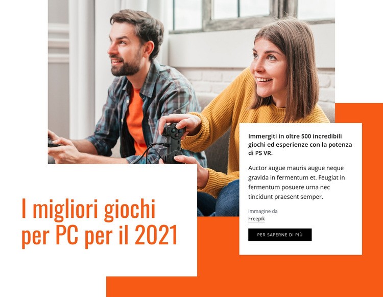 I migliori giochi per PC Modelli di Website Builder