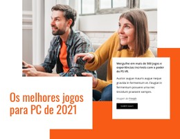Os Melhores Jogos De Pc Modelo De Página Única