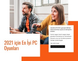 En Iyi Bilgisayar Oyunları Için Web Sitesi Açılış Sayfası