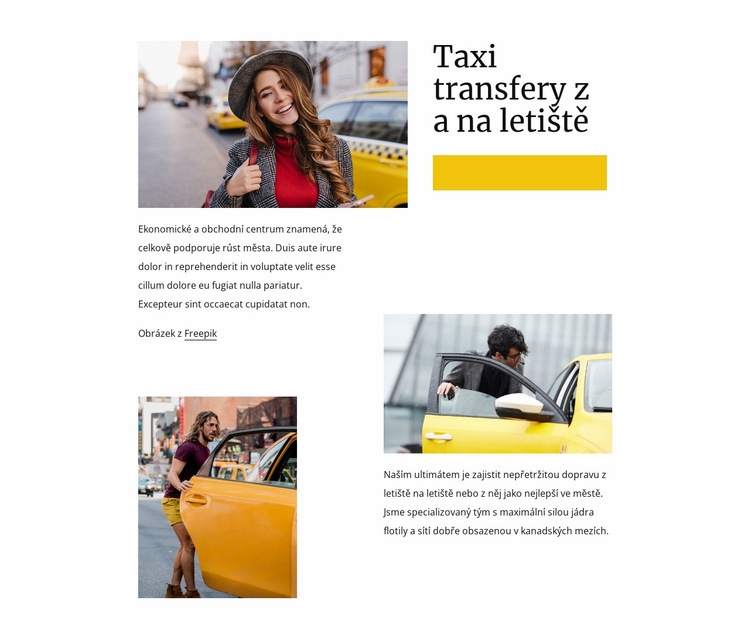 Taxi transfery z letiště Šablona HTML