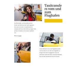 Taxitransfers Vom Flughafen - HTML-Landingpage