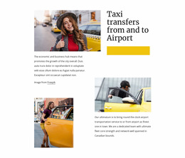 Taxi Transfers From Airport - Drag And Drop HTML Builder
