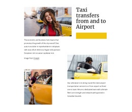 Taxi Transzfer A Repülőtérről - Drag And Drop HTML Builder