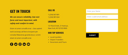 Transportation Service Contacts - Best One Page Template