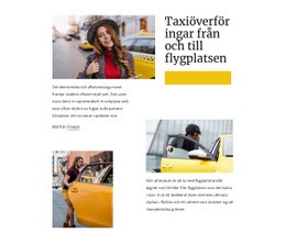 Sidwebbplats För Taxi Transfer Från Flygplatsen