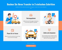 Buchen Sie Ihren Transfer In 3 Schritten – Gebrauchsfertiges Website-Modell