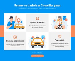 Reserve Su Traslado En 3 Pasos -Maqueta De Sitio Web Lista Para Usar