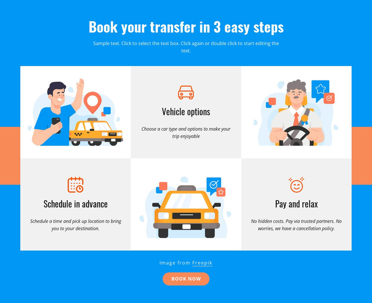 Book your transfer in 3 steps WordPress Theme