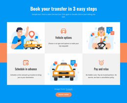 Book Your Transfer In 3 Steps WordPress Website Builder Free