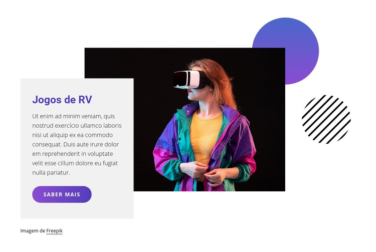 Jogos VR Design do site