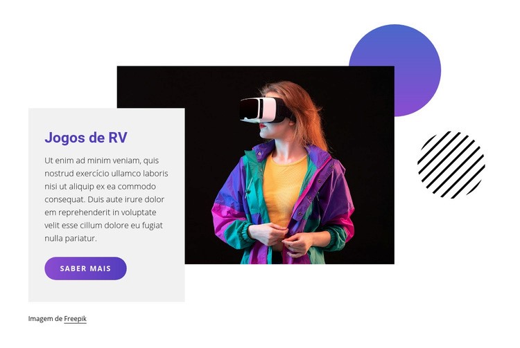 Jogos VR Landing Page