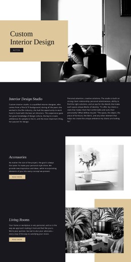 Custom Modern Interior CSS Grid Template