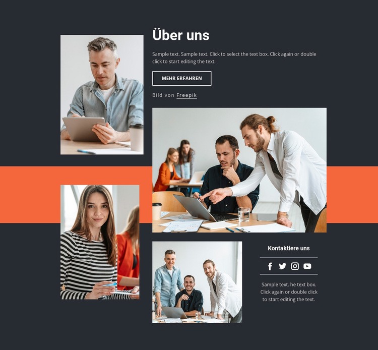 MBA-Forschungsteam Website Builder-Vorlagen