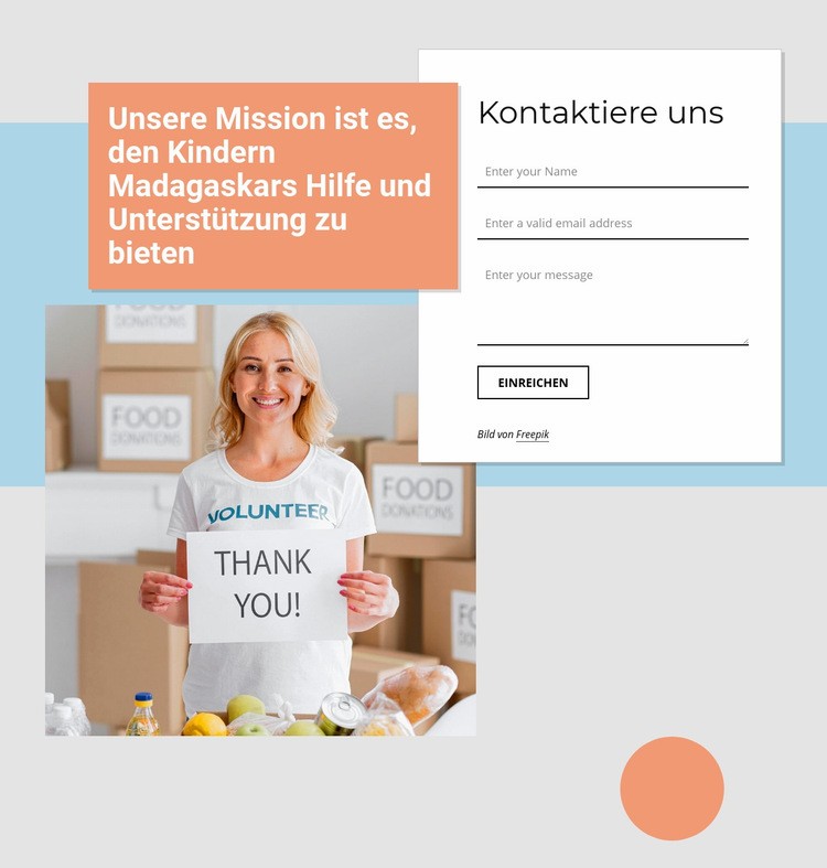 Spenden Sie, um Kindern zu helfen Website Builder-Vorlagen