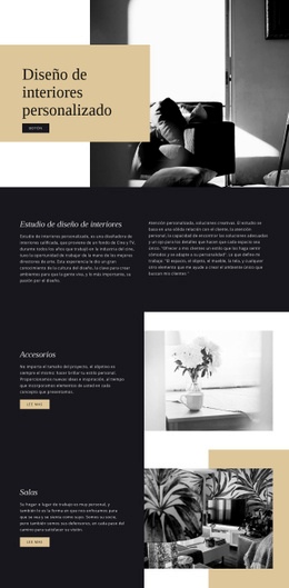 Interior Moderno Personalizado - Plantillas De Sitios Web Adaptables