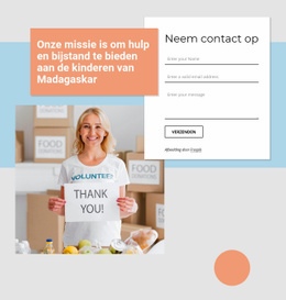 Doneer Om Kinderen Te Helpen - Gratis Website-Ontwerp