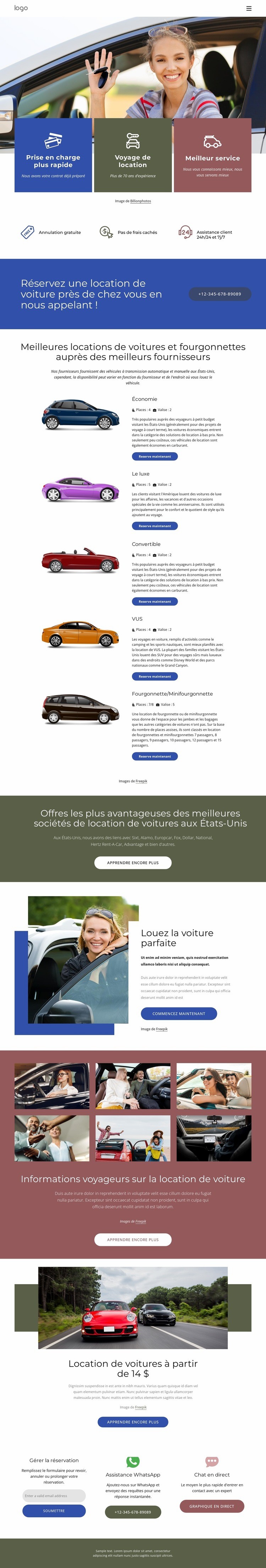 Commencez votre voyage presque n'importe où Conception de site Web