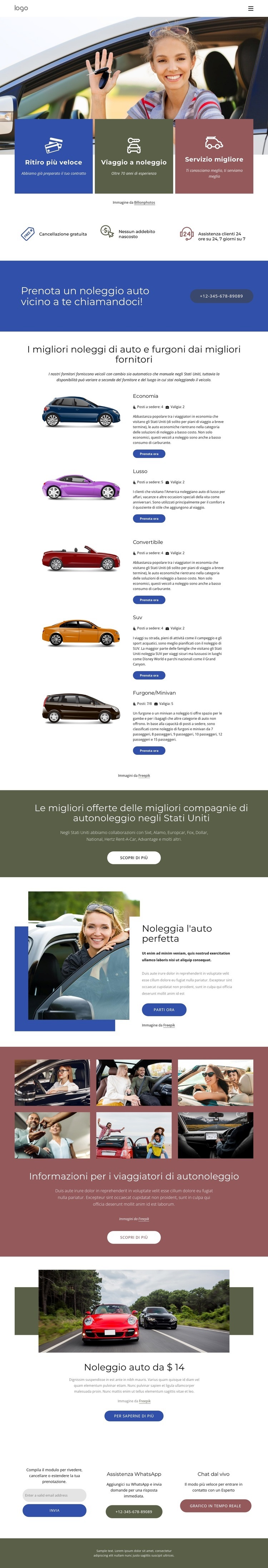 Inizia il tuo viaggio quasi ovunque Modelli di Website Builder