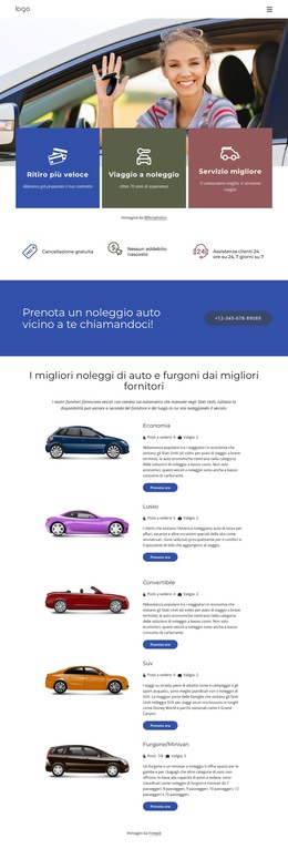 Inizia Il Tuo Viaggio Quasi Ovunque - Modello Di Pagina HTML