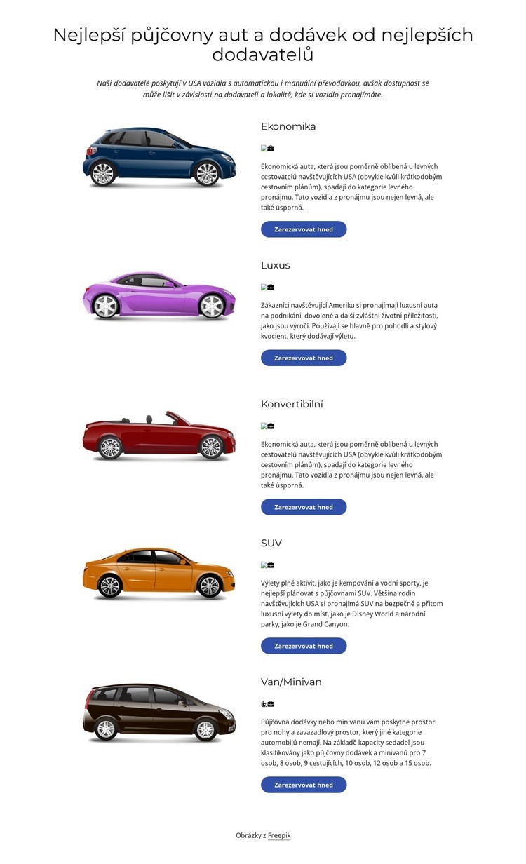 Nejlepší auto Šablona CSS